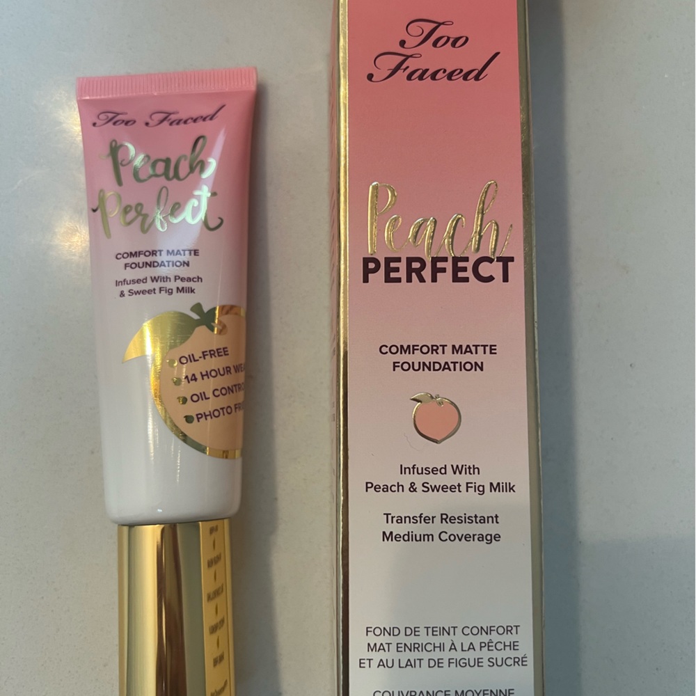 New top faced peach foundation #warm beige